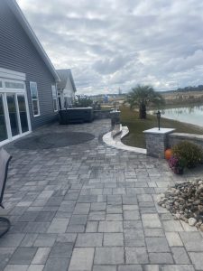 backyard paver patio new construction myrtle beach