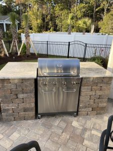 outdoor kitchen with grill