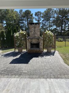 paver patio and fireplace myrtle beach