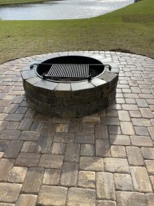 paver patio fire pit back yard myrtle beach