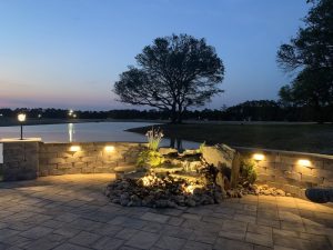 paver patio water feature lake view myrtle beach