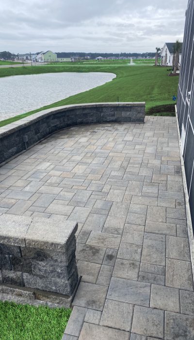 Paver Patio 1 - grass