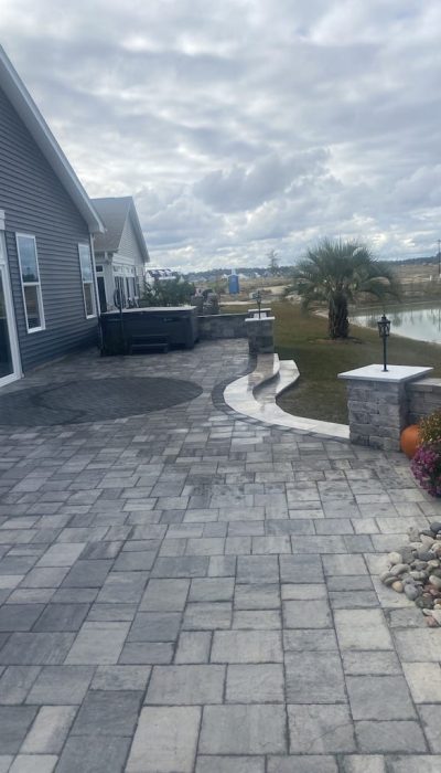 backyard paver patio new construction myrtle beach