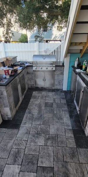 outdoor kitchen paver patio myrtle beach