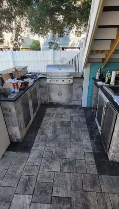 outdoor kitchen paver patio myrtle beach