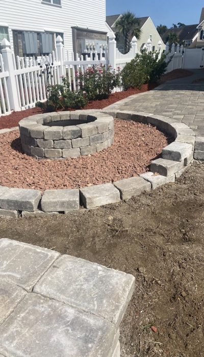 paver patio and fire pit myrtle beach