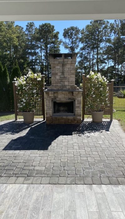 paver patio and fireplace myrtle beach