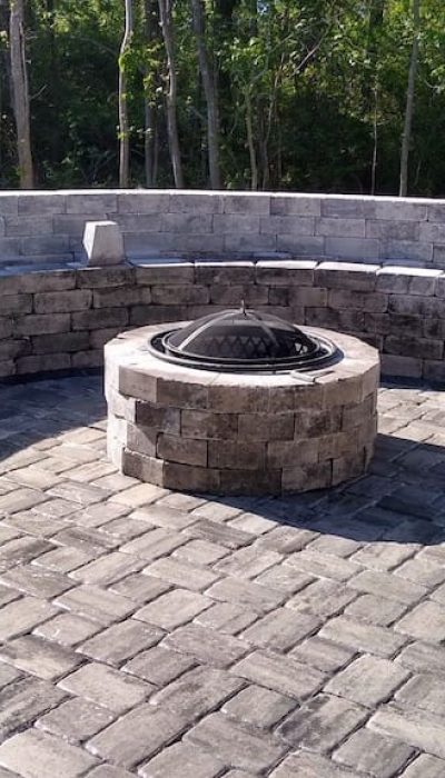 paver patio fire pit seating myrtle beach