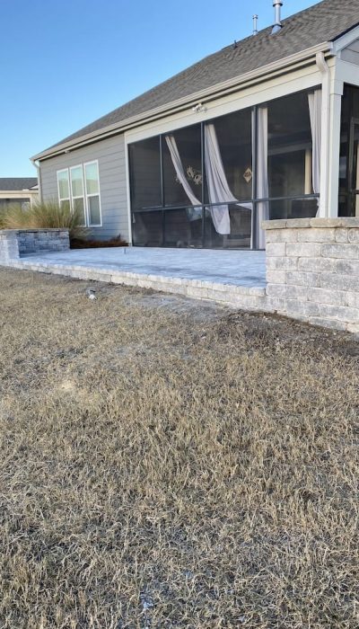 paver patio retaining walls off screen porch myrtle beach