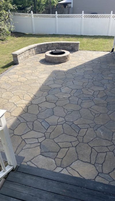 stamped concrete paver retaining wall myrtle beach